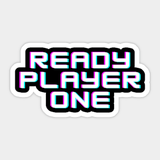 ready player 1 white Sticker